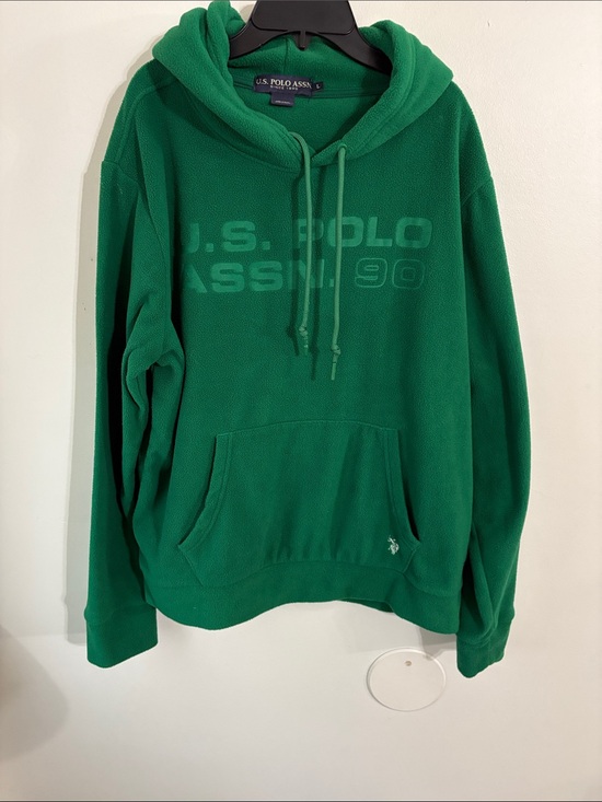 U.S. Polo Assn. Other - U.S. Polo Assn. Green Teddy Fleece Jacket - Men’s size Large EUC